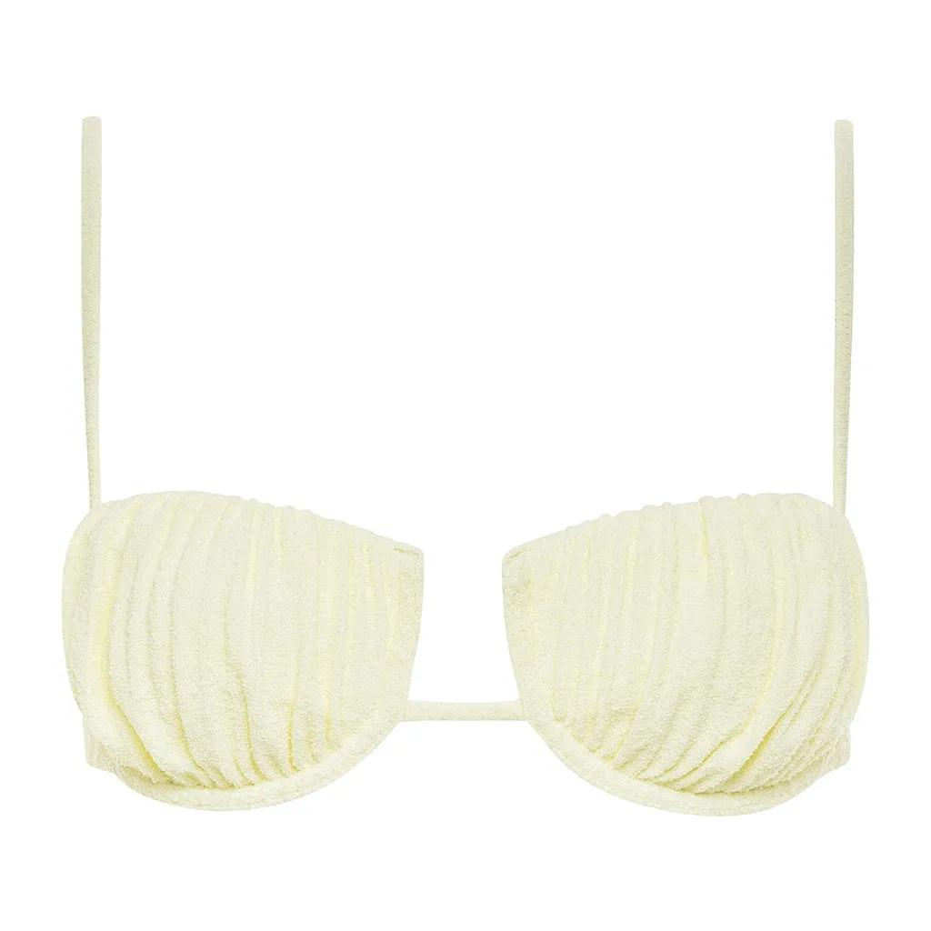 Buttercream Rib Petal Bikini Top - Top Result