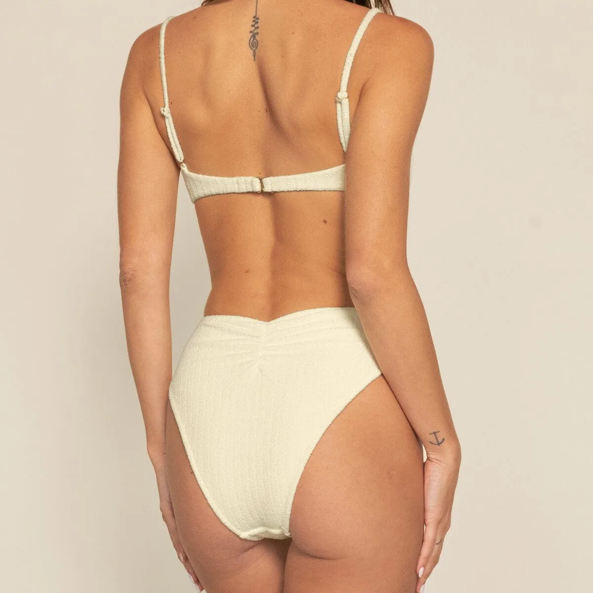 Buttercream Rib Petal Bikini Top - Top Result