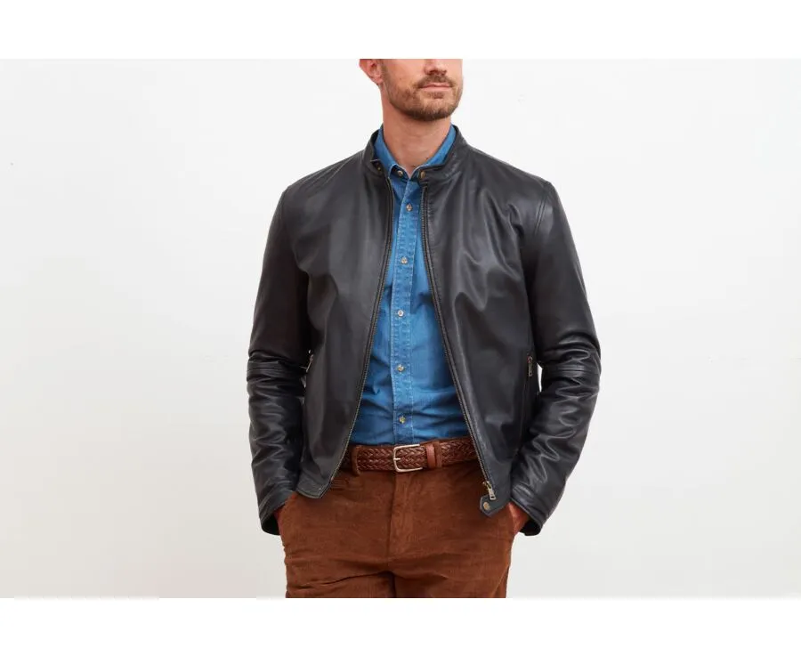 Buy CARTER Black Leather Jacket