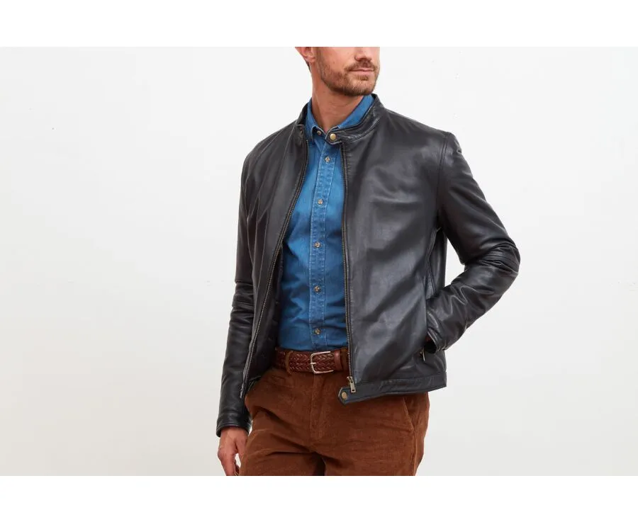 Buy CARTER Black Leather Jacket