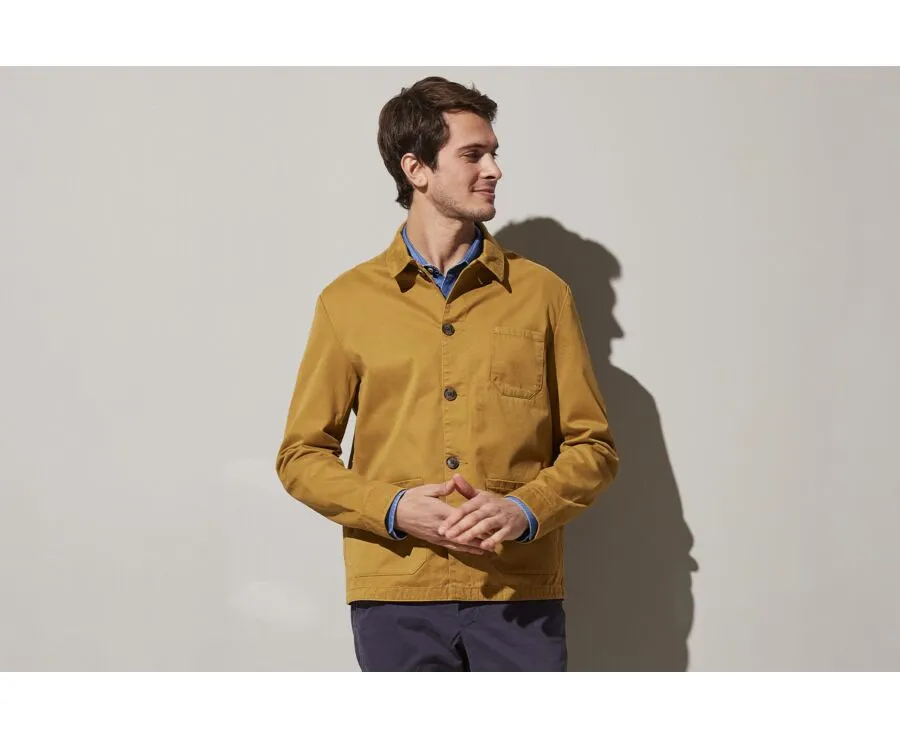 Caramel Cotton Jacket for Men - FÉLICIEN