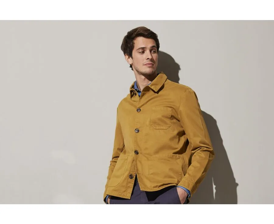 Caramel Cotton Jacket for Men - FÉLICIEN