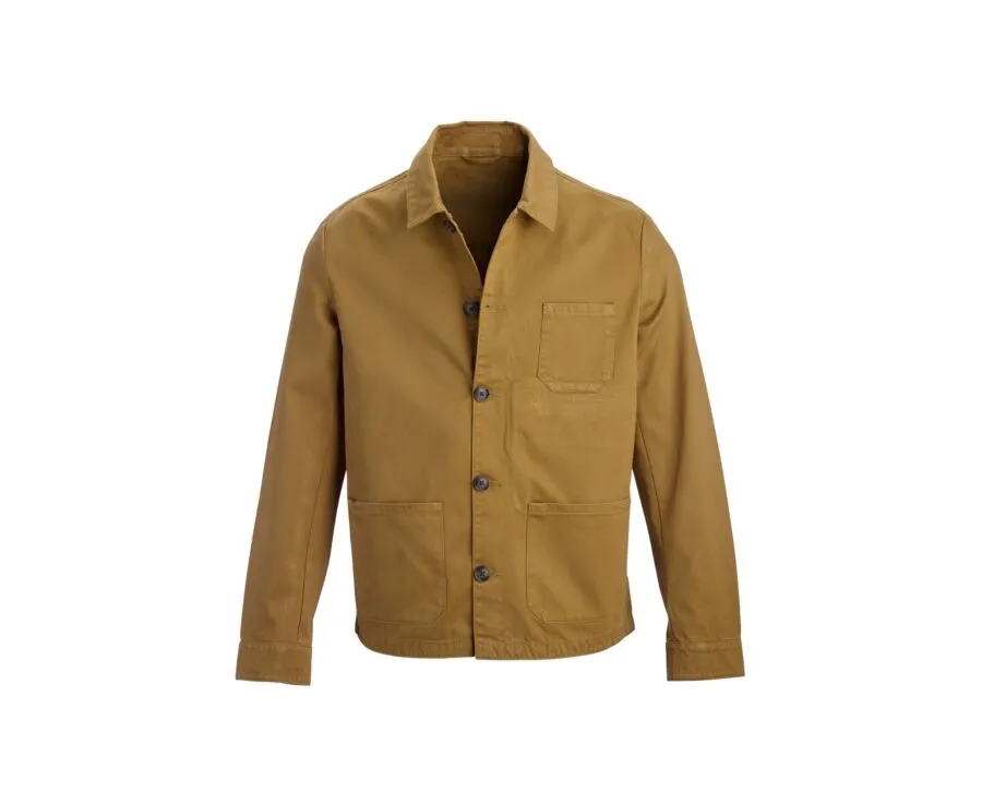 Caramel Cotton Jacket for Men - FÉLICIEN