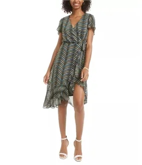 City Studio Womens Faux Wrap Cocktail Dress