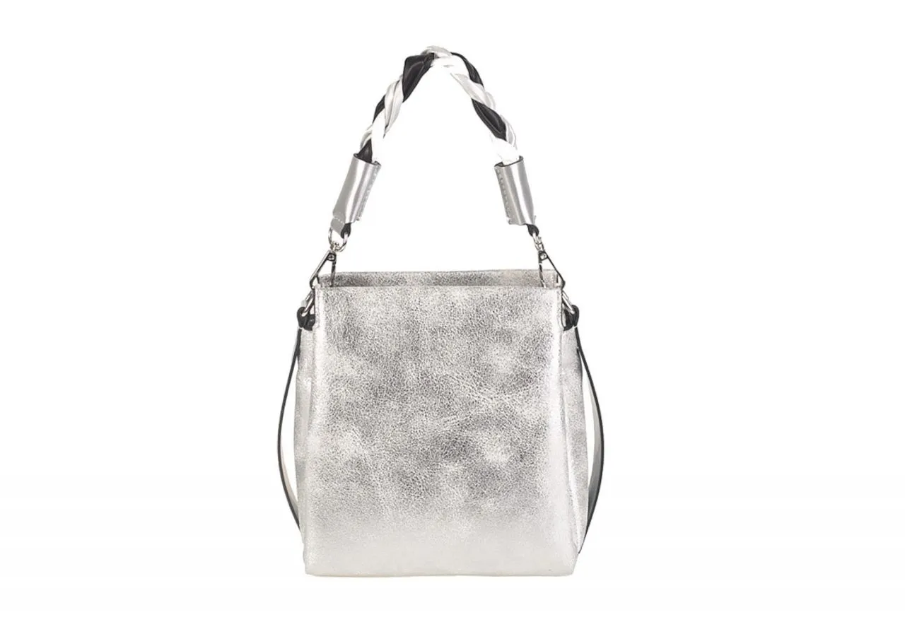 Cocktail Silver Hanging Side Straps Bag