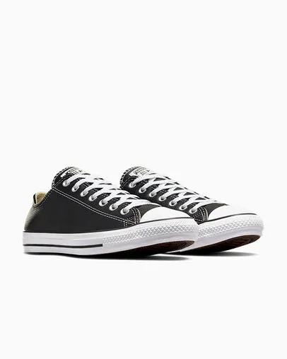 Converse Chuck Taylor All Star Black Leather Low Top 132174C