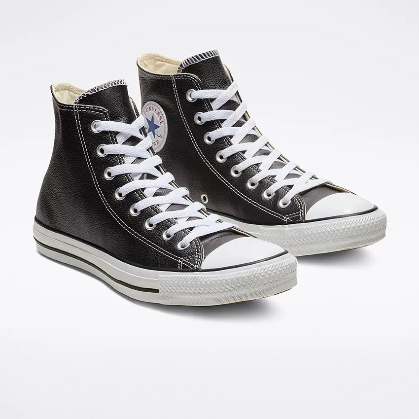 Converse Chuck Taylor All Star Leather High Top Black White 132170C