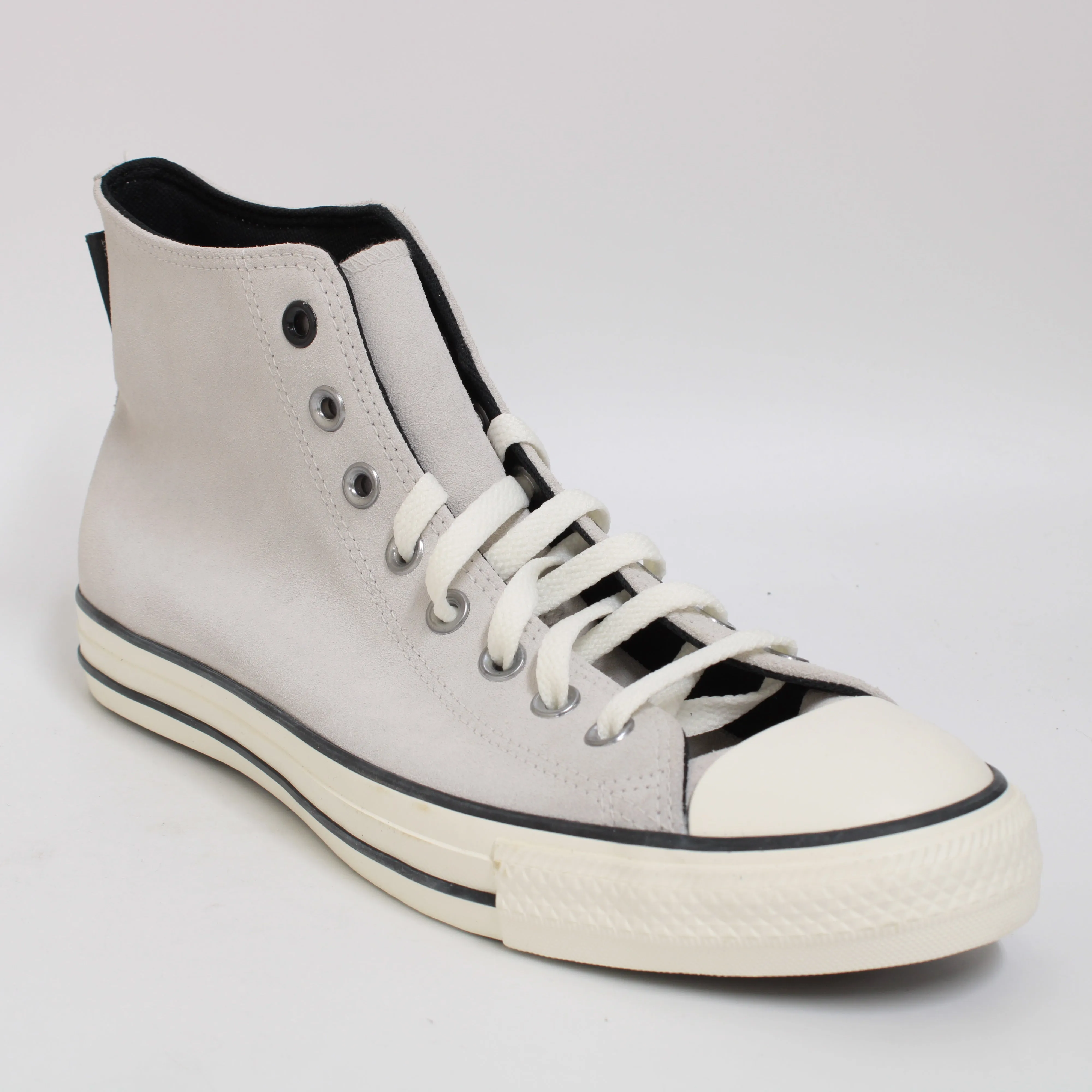 Converse Hi Top Sneakers in Pale Putty, Black, and Egret