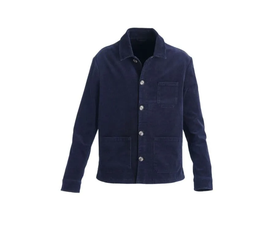 Corduroy Navy Jacket for Men - FIDÉLIEN