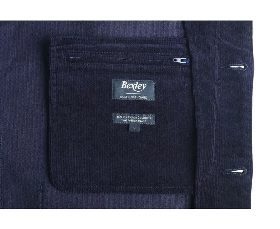 Corduroy Navy Jacket for Men - FIDÉLIEN