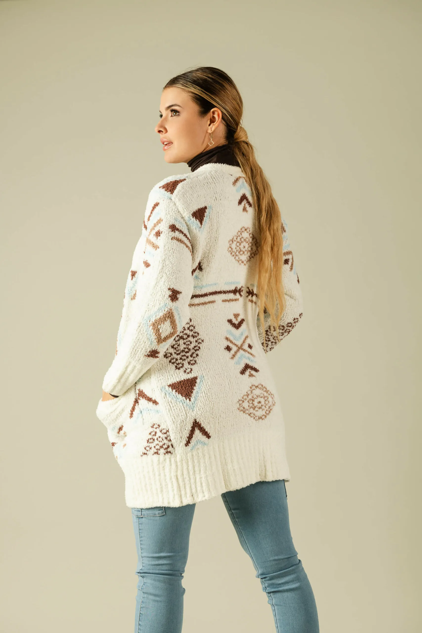 Cozy Aztec print cardigan - Get it now!