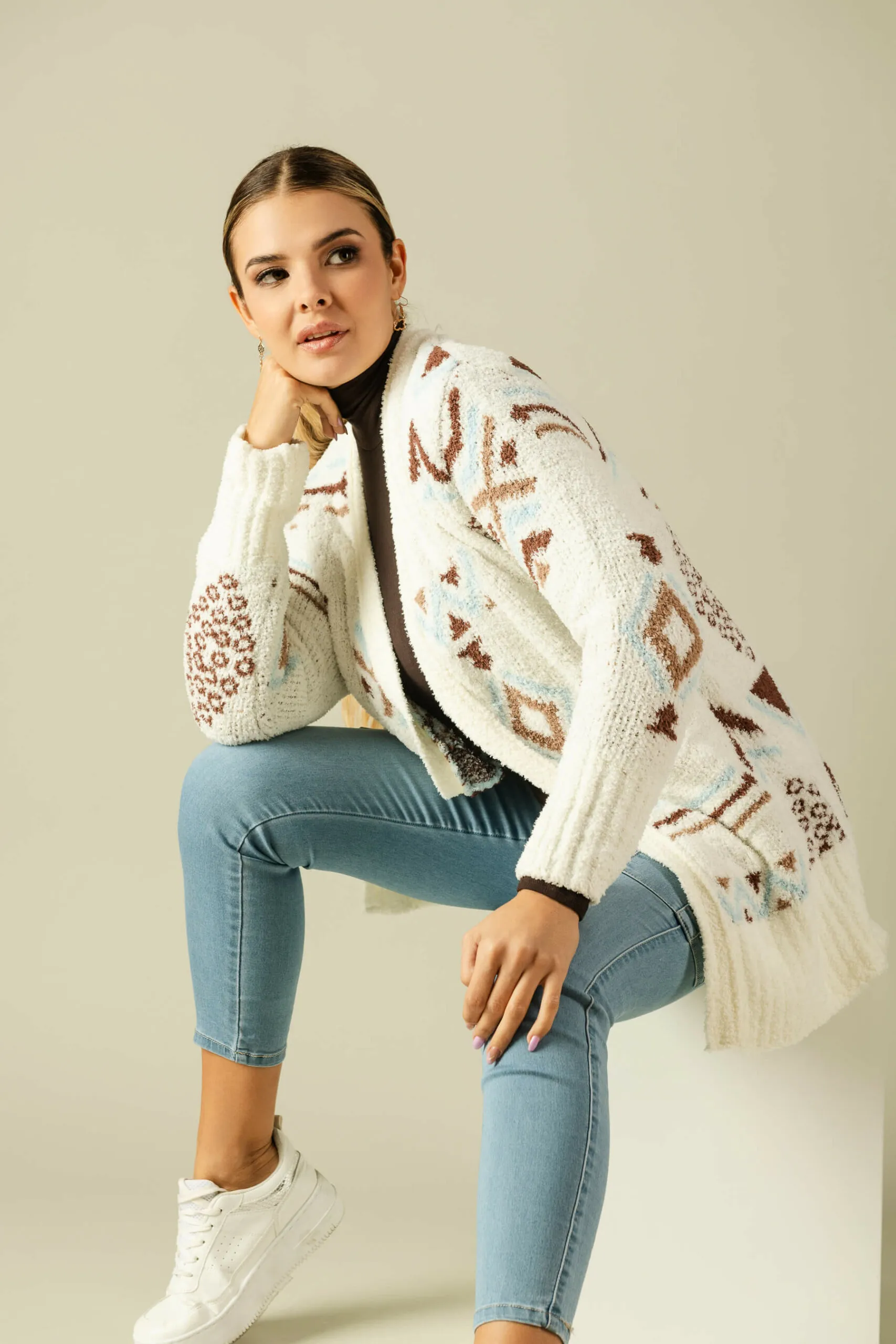 Cozy Aztec print cardigan - Get it now!