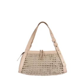 Crochet Beige Boa Bag