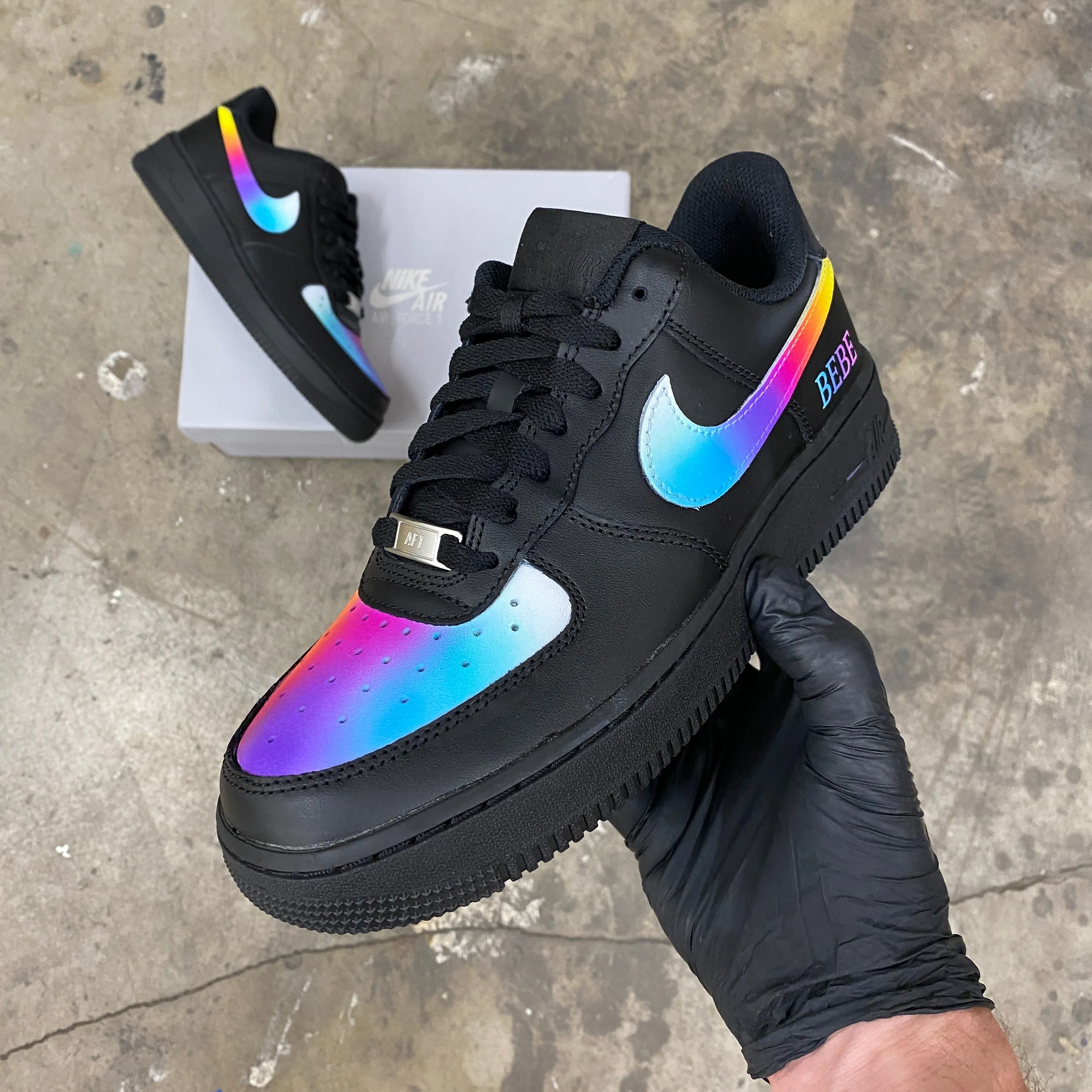 Custom Nike Air Force 1 Women's Size 8 for Bebe Rexha - Custom Order - Invoice 2 of 2