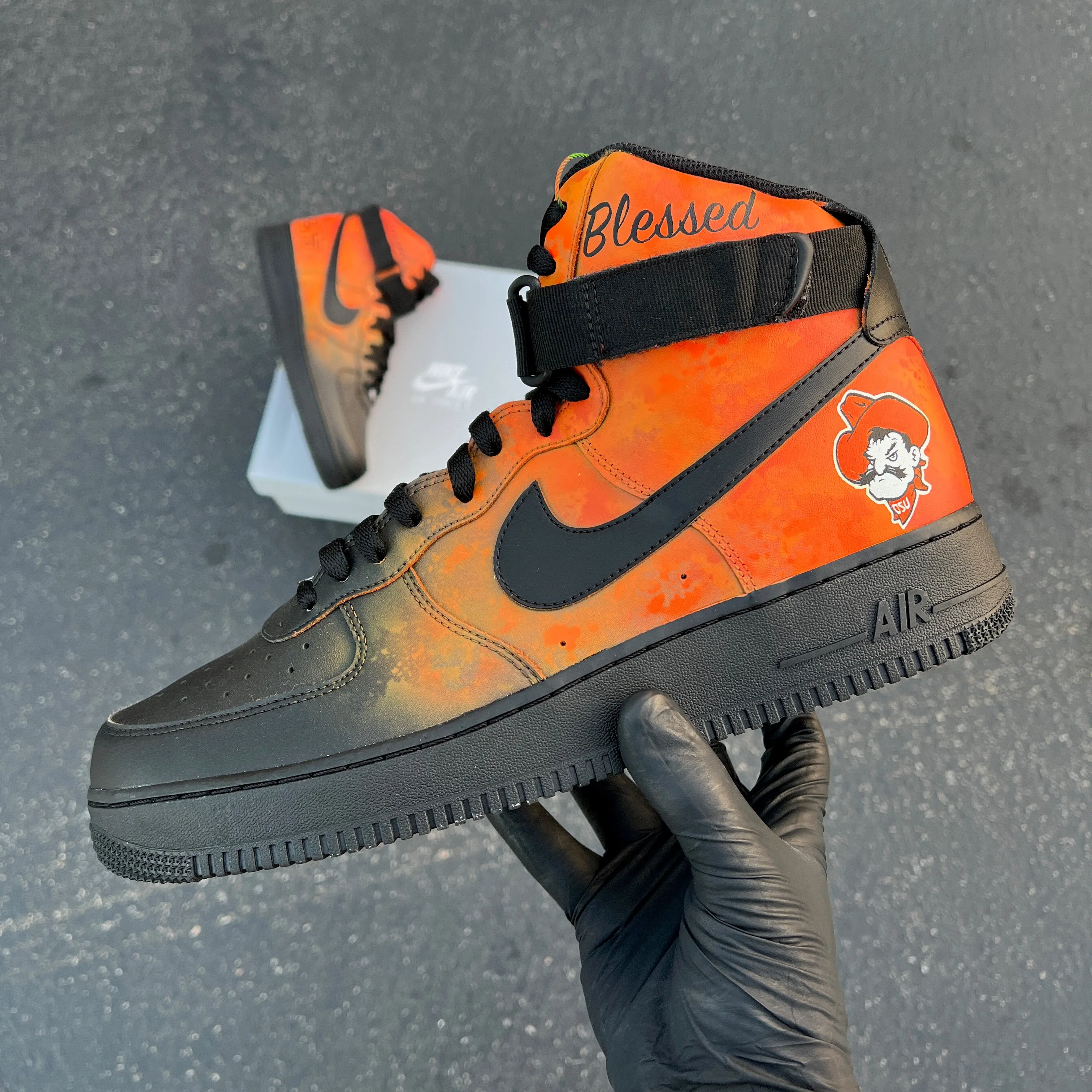 Custom Order Invoice - Black Nike Air Force 1 High Top - Men's Size 13