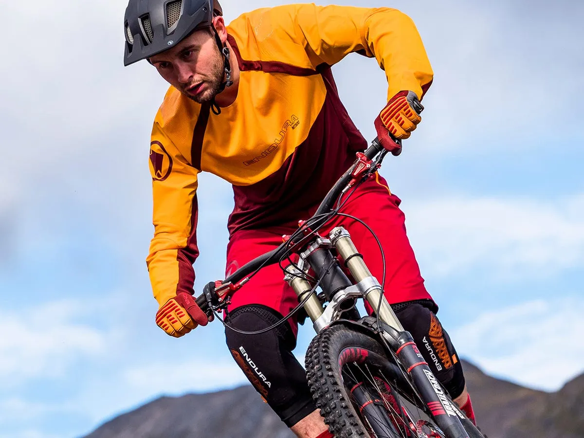 Cycling Gloves Endura SingleTrack Red for Men