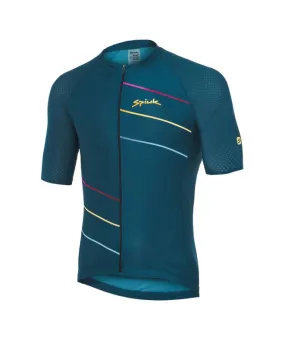 Cycling jersey Spiuk M/C Top Ten Star Men's Navy Blue