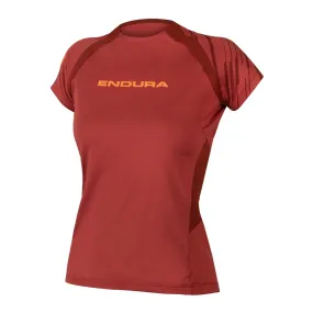 Cycling Jersey Women's Endura STrack Short Sleeve Brown