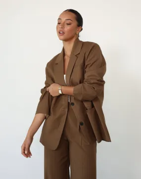 Devyn Blazer - Brown Pinstripe | Shop Now