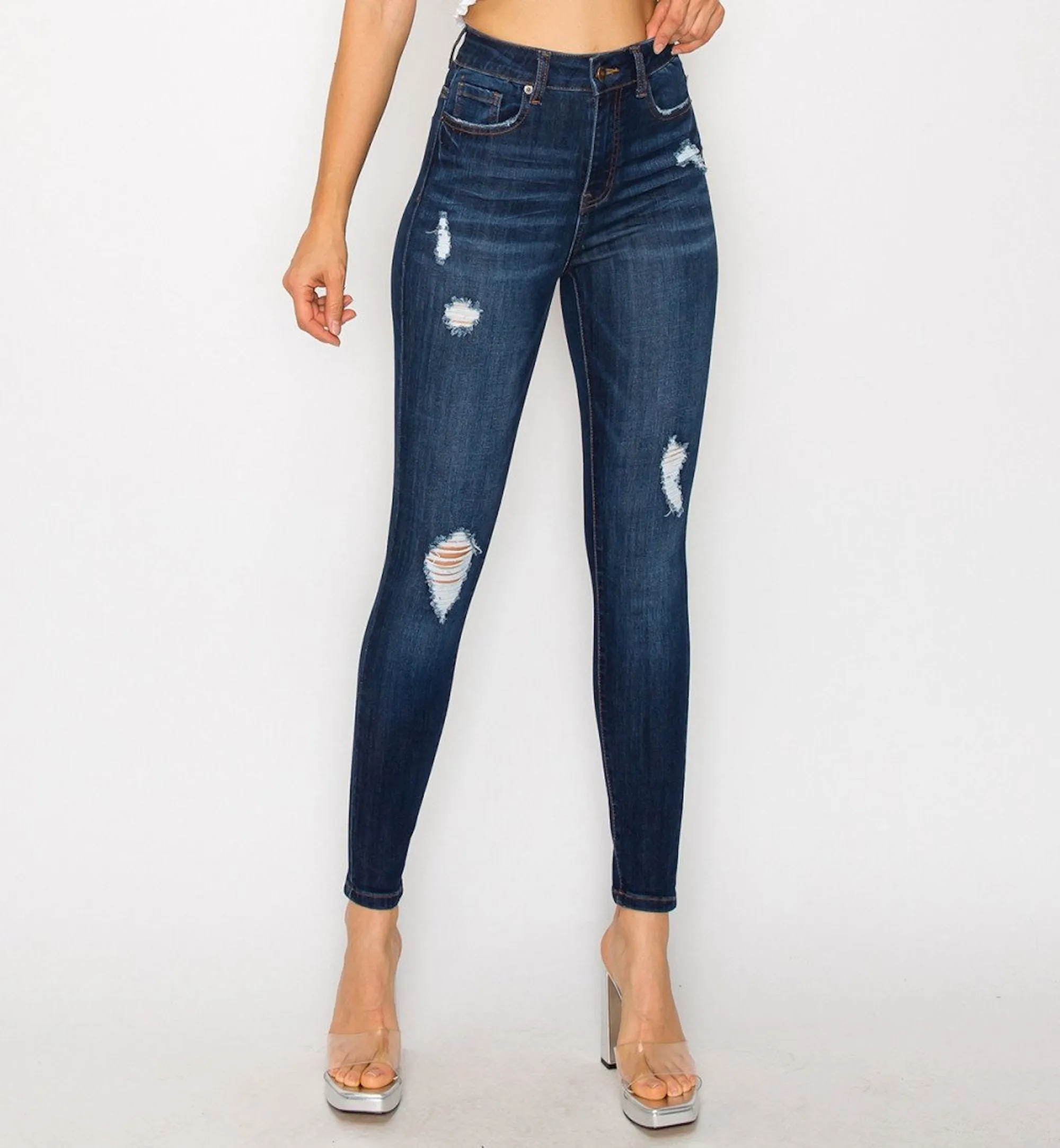 Distressed Skinny Jeans - 90324