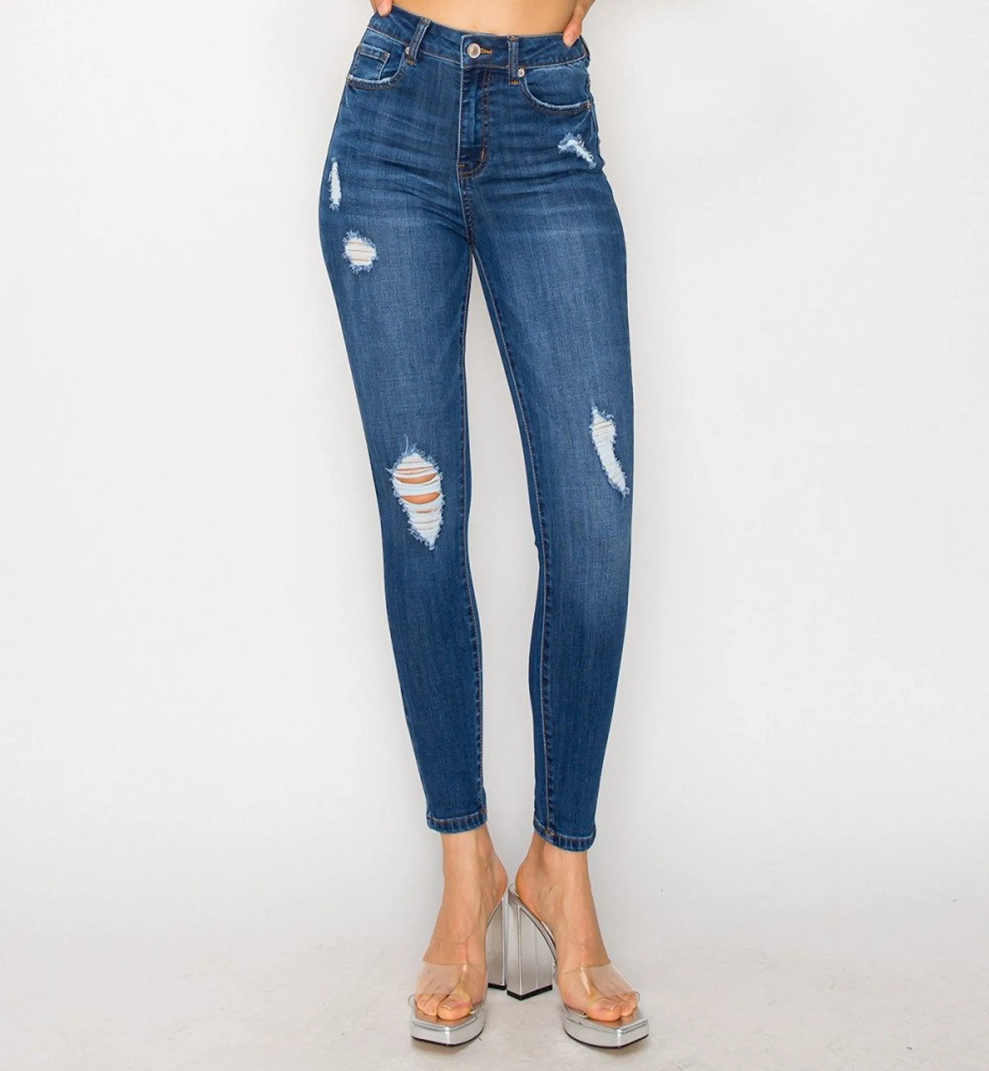 Distressed Skinny Jeans - 90324