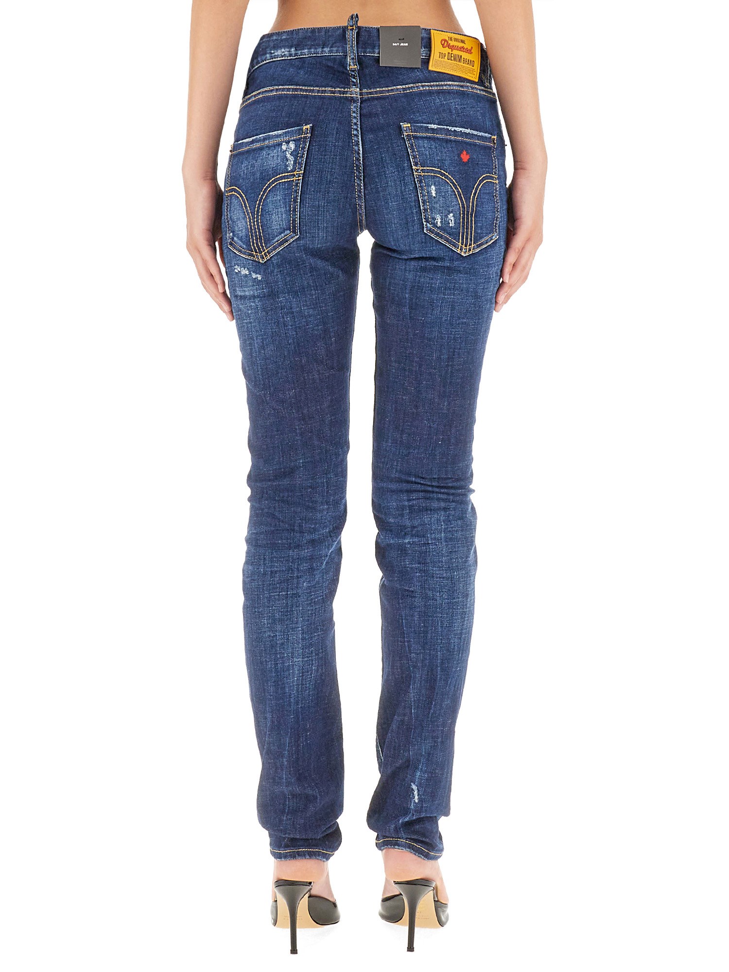 DSQUARED    24/7 COTTON DENIM JEANS