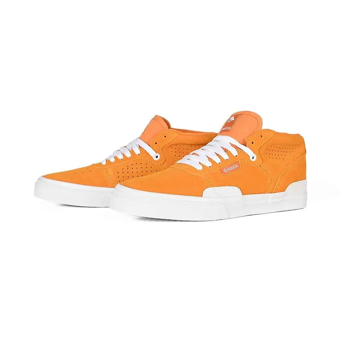 Emerica Pillar Mid-Top Skate Shoes - Burnt Orange.