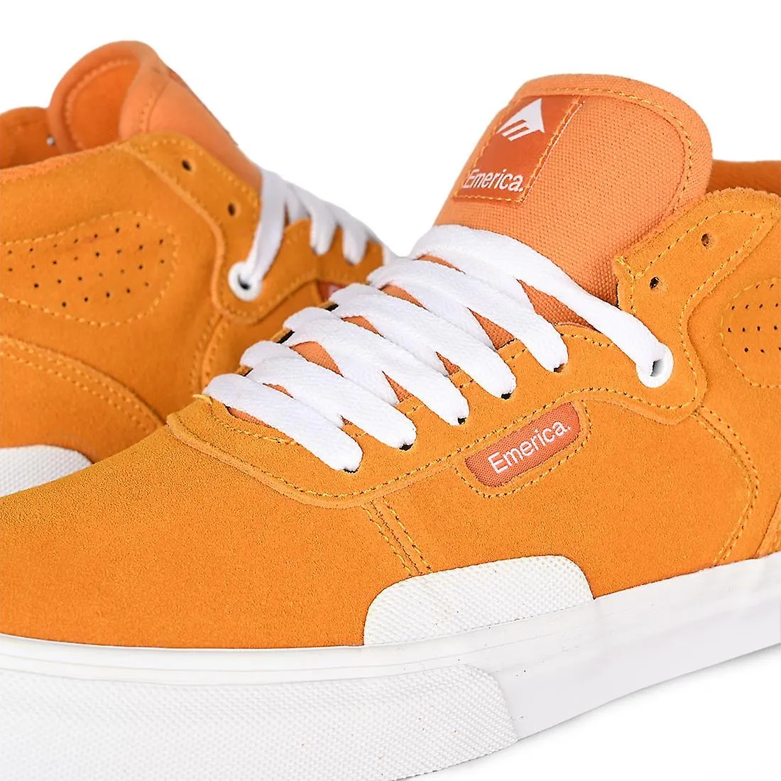 Emerica Pillar Mid-Top Skate Shoes - Burnt Orange.