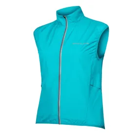 Endura Mujer Azul Chaleco Ciclismo Cortaviento S/S Pakagilet