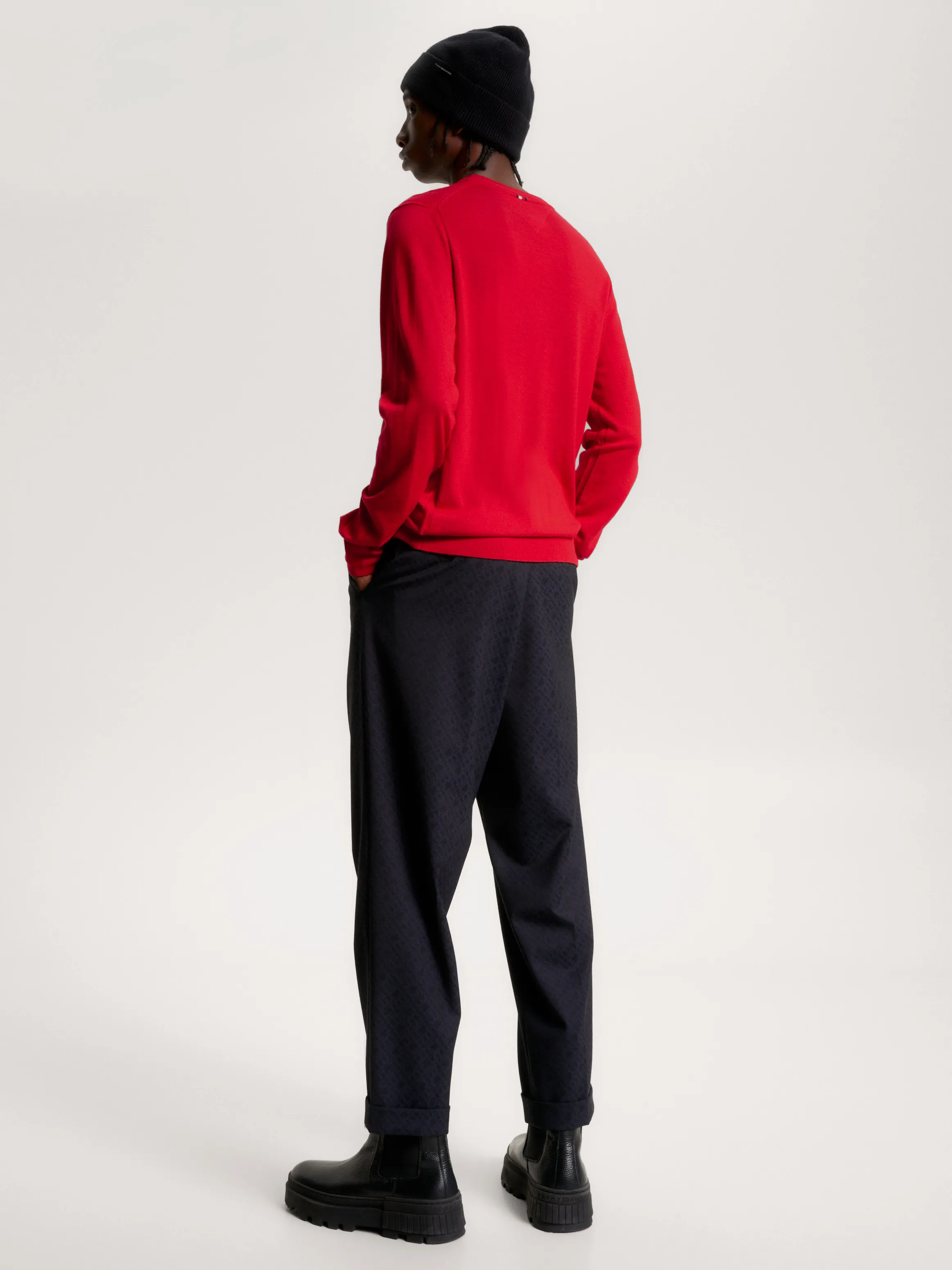 Fine Merino Wool Crew Neck Jumper | Knitwear | Tommy Hilfiger