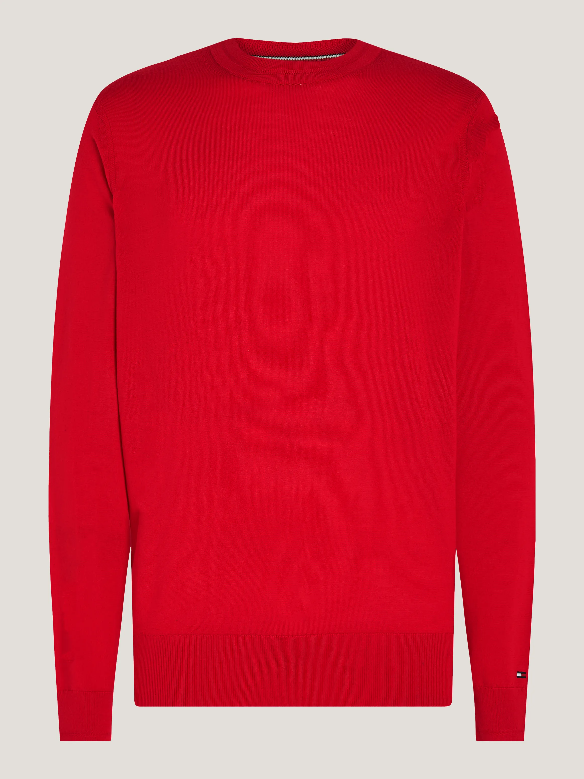 Fine Merino Wool Crew Neck Jumper | Knitwear | Tommy Hilfiger