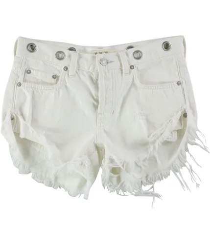 Free People Womens Solid Casual Denim Shorts