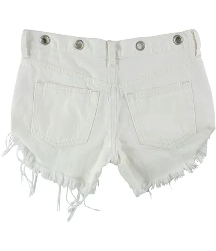 Free People Womens Solid Casual Denim Shorts