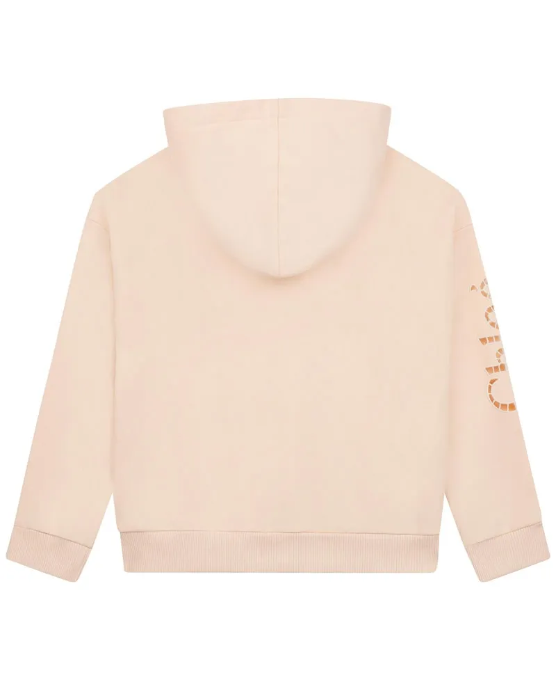 Girl's cardigan CHLOÉ in soft pink color.