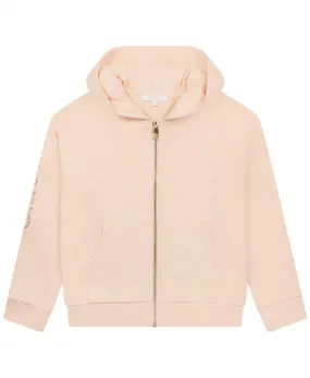 Girl's cardigan CHLOÉ in soft pink color.