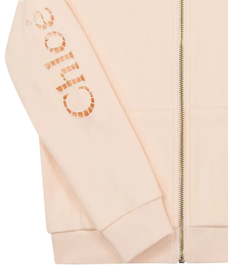 Girl's cardigan CHLOÉ in soft pink color.