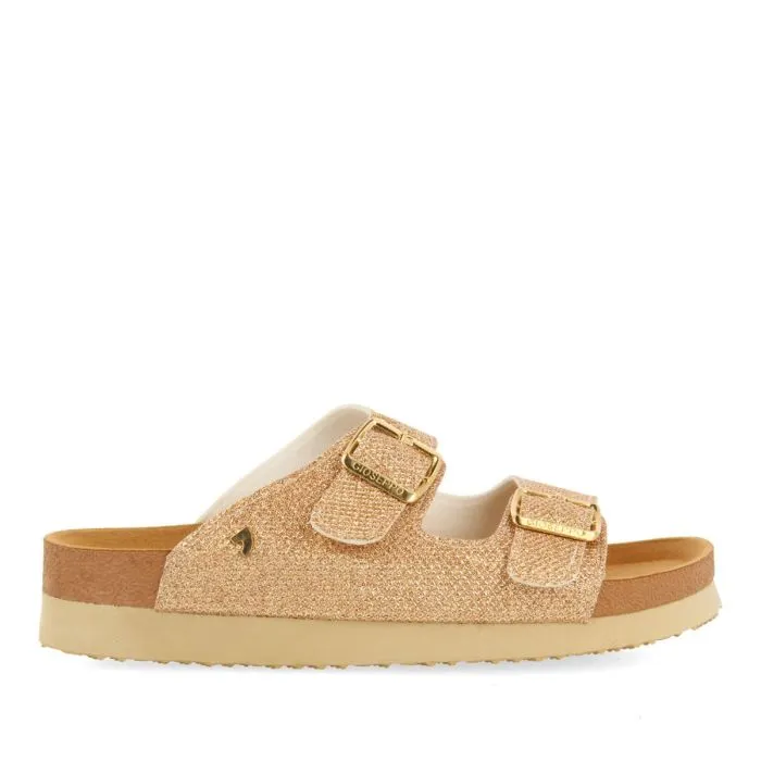 GOLDEN BIO-STYLE SANDALS WITH STRAPS AND BUCKLE FOR WOMEN MARGATE