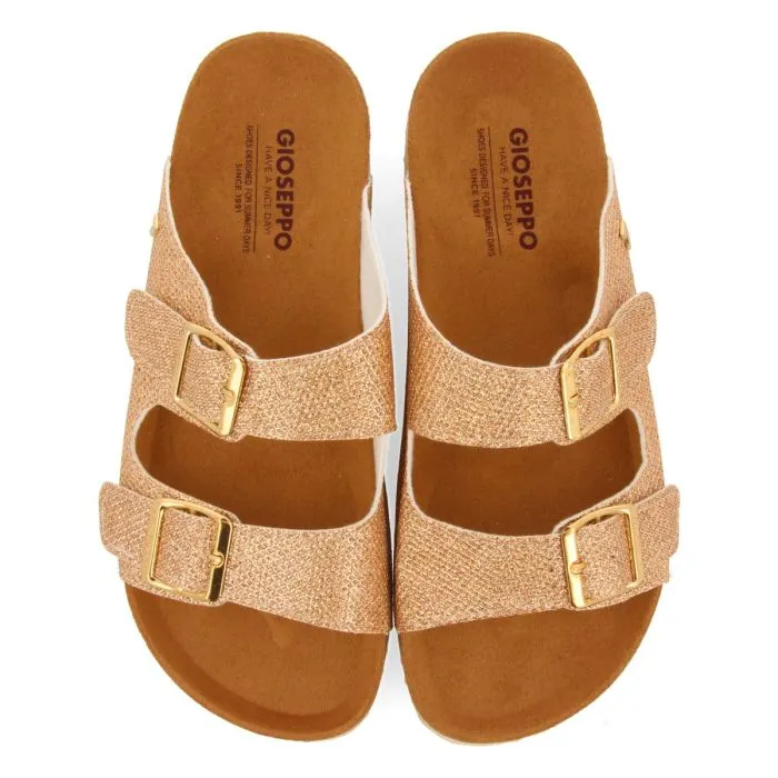 GOLDEN BIO-STYLE SANDALS WITH STRAPS AND BUCKLE FOR WOMEN MARGATE