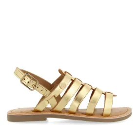 GOLDEN LEATHER ROMAN STYLE SANDALS FOR GIRL AND BOY LENI