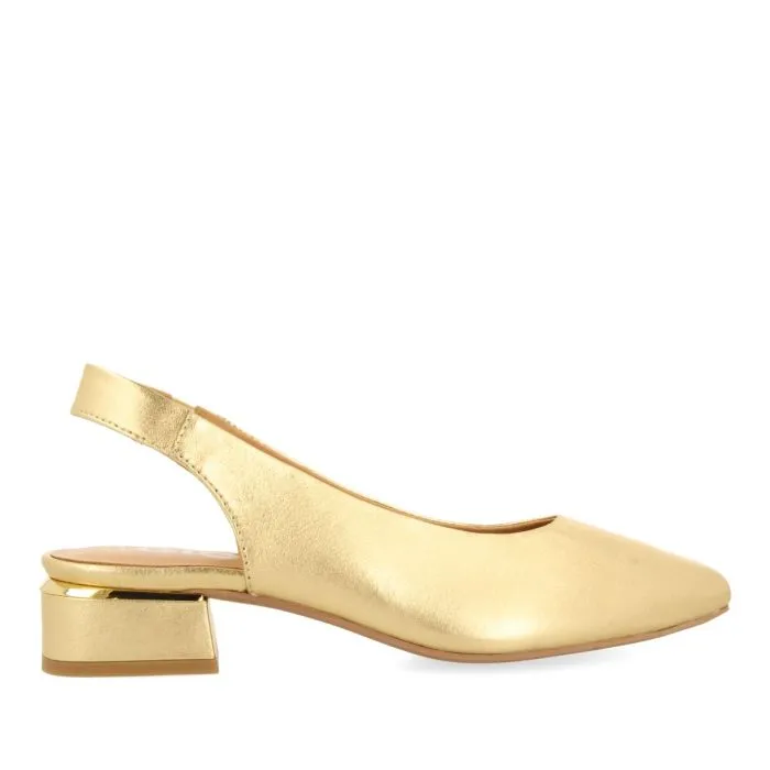 GOLDEN SKIN COLORED UNHEELED BALLET FLATS FOR WOMEN OBROVAC