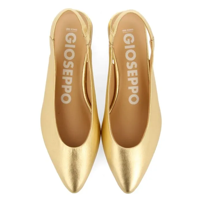 GOLDEN SKIN COLORED UNHEELED BALLET FLATS FOR WOMEN OBROVAC