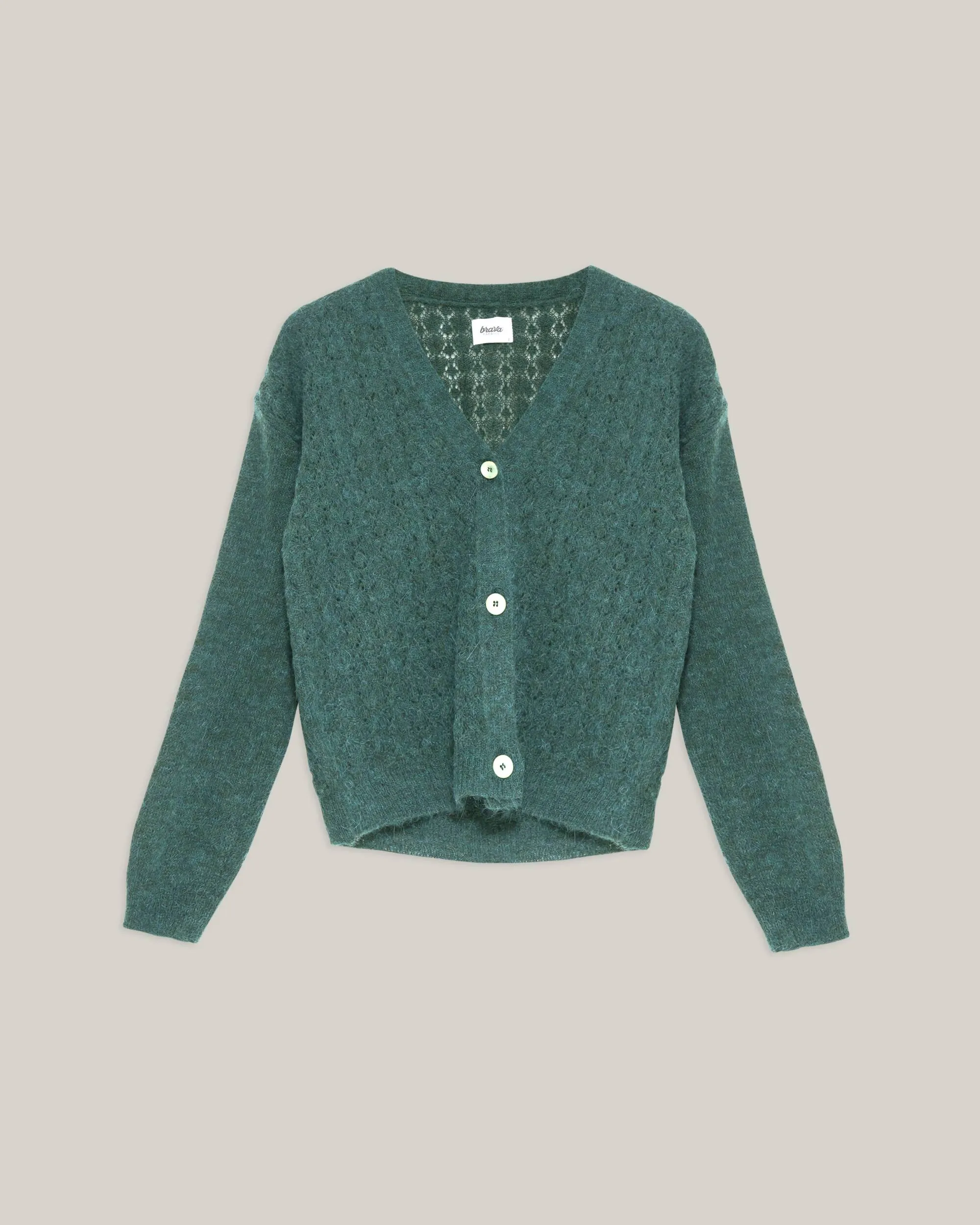 Green Lace Cardigan