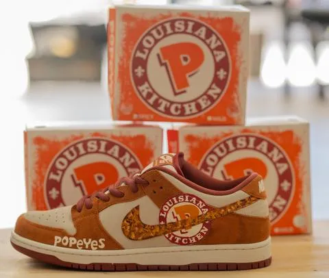 Handpainted Popeyes Chicken Nike SB - Custom Design