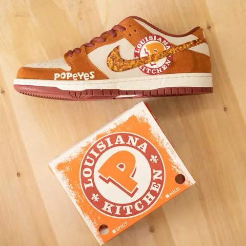 Handpainted Popeyes Chicken Nike SB - Custom Design