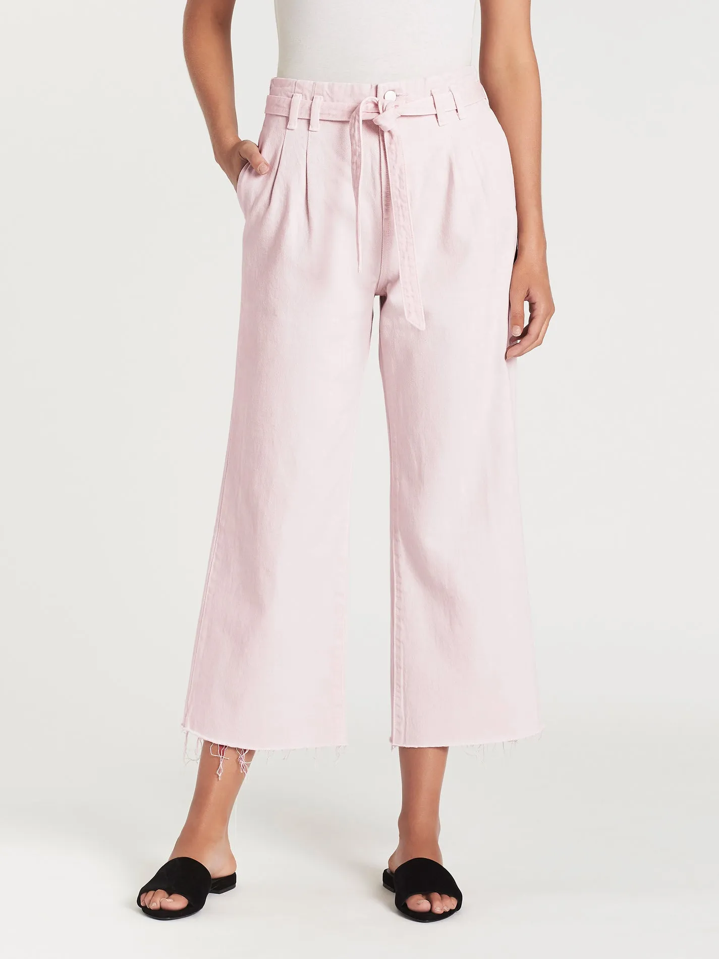 High Rise Tie Waist Pants