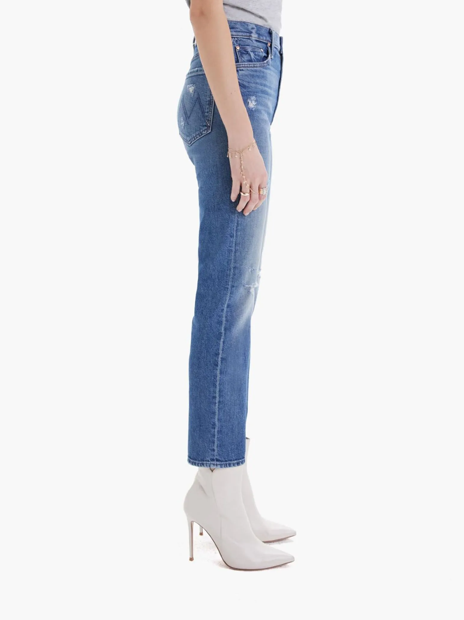 High Waisted Ankle Jeans