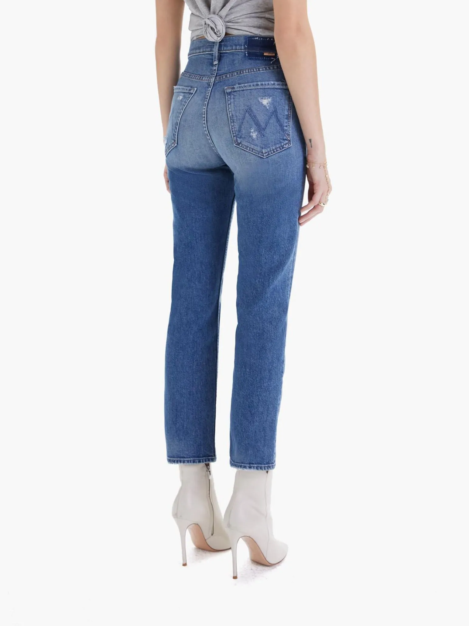 High Waisted Ankle Jeans