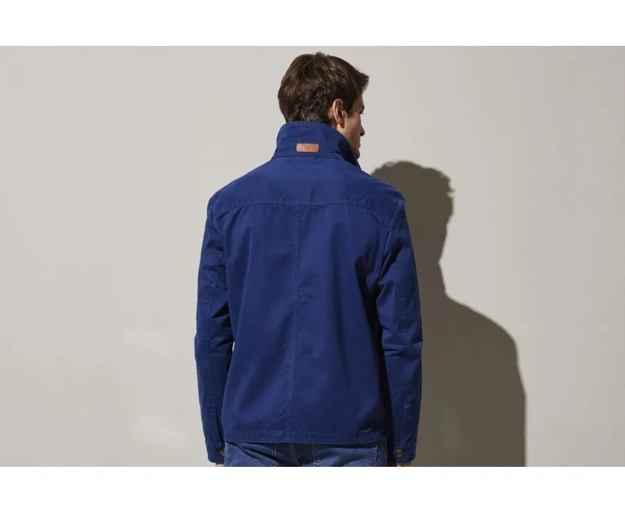 Indigo Blue Cotton Jacket for Men - FÉLICIEN