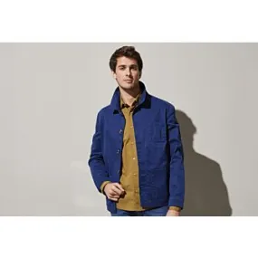 Indigo Blue Cotton Jacket for Men - FÉLICIEN