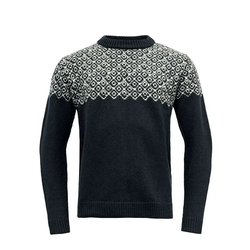 Jumper Devil BjØrnØya Wool Sweater (Ink/offwhite) - Men